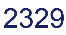 Number 2329 blue image