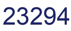 Number 23294 blue image
