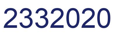 Número 2332020 imagen azul