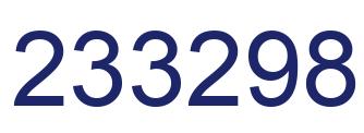 Number 233298 blue image