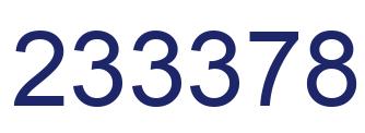 Number 233378 blue image