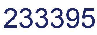 Number 233395 blue image