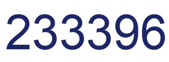 Number 233396 blue image