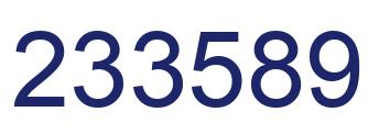 Number 233589 blue image