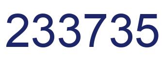 Number 233735 blue image