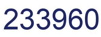 Number 233960 blue image