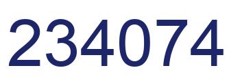 Number 234074 blue image