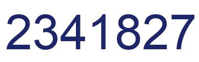Number 2341827 blue image