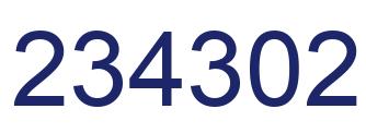 Number 234302 blue image