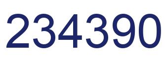 Number 234390 blue image