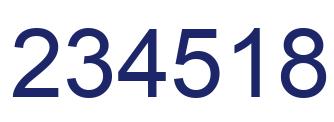 Number 234518 blue image