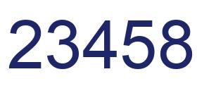 Number 23458 blue image