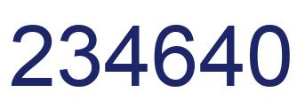 Number 234640 blue image