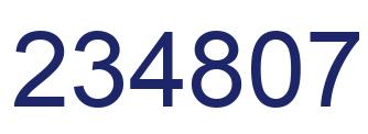 Número 234807 imagen azul