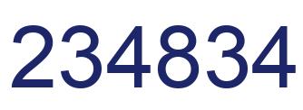 Number 234834 blue image