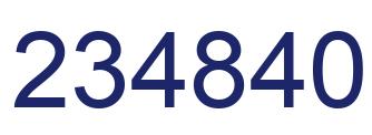 Number 234840 blue image