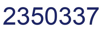 Number 2350337 blue image