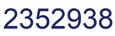 Number 2352938 blue image