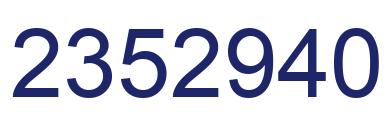 Number 2352940 blue image