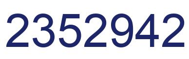 Number 2352942 blue image