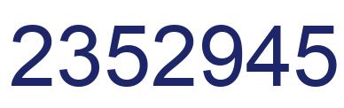 Number 2352945 blue image