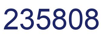 Número 235808 imagen azul