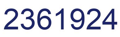 Number 2361924 blue image