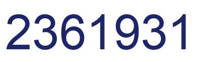 Number 2361931 blue image