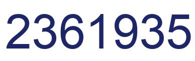 Number 2361935 blue image