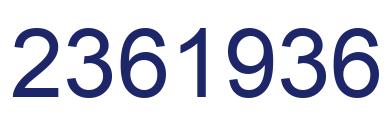 Number 2361936 blue image