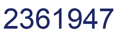 Number 2361947 blue image