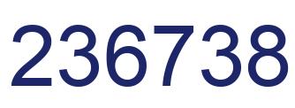 Number 236738 blue image