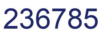 Number 236785 blue image