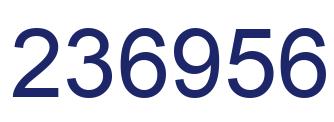 Number 236956 blue image