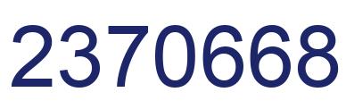 Number 2370668 blue image