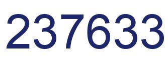 Número 237633 imagen azul