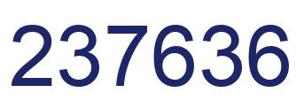 Number 237636 blue image