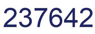 Number 237642 blue image