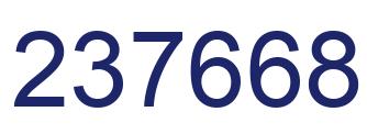 Number 237668 blue image