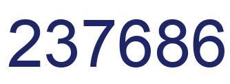 Number 237686 blue image