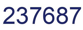 Number 237687 blue image