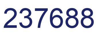 Number 237688 blue image