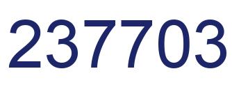 Number 237703 blue image