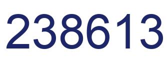 Number 238613 blue image