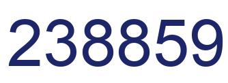 Number 238859 blue image