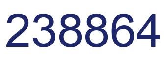 Number 238864 blue image
