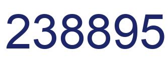 Number 238895 blue image