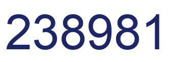 Número 238981 imagen azul