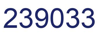 Number 239033 blue image