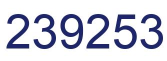 Number 239253 blue image